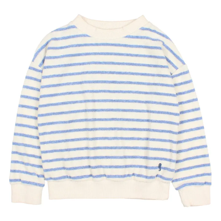 Búho Sweat Rayé Eponge | Bleu ciel