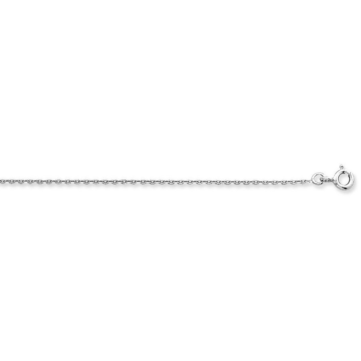 Chaîne maille forçat or blanc 9 carats 1.6 mm