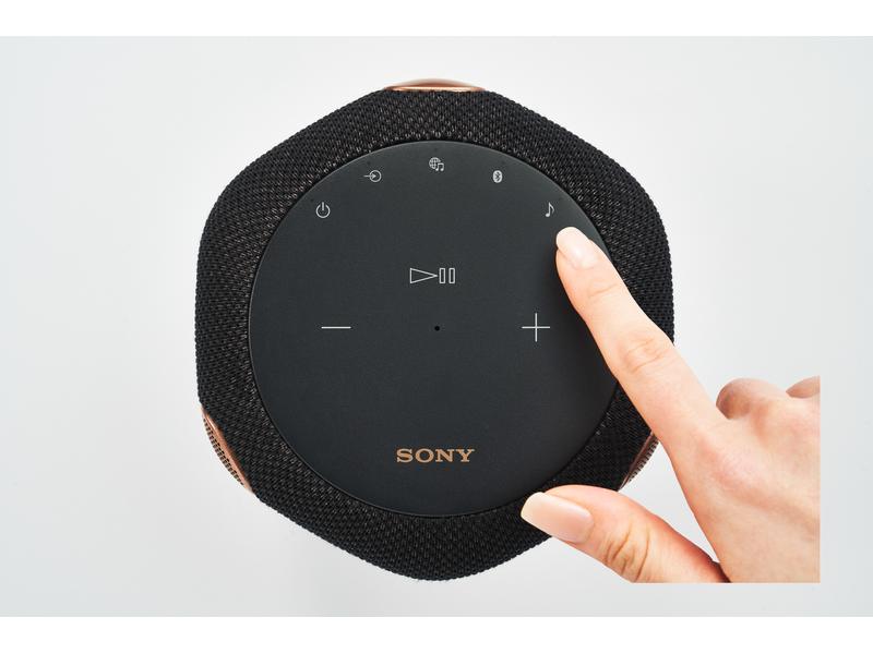 Sony Smart Speaker SRS-RA3000 Schwarz Premium-Lautsprecher für unaufdringlichen raumfüllenden Klang