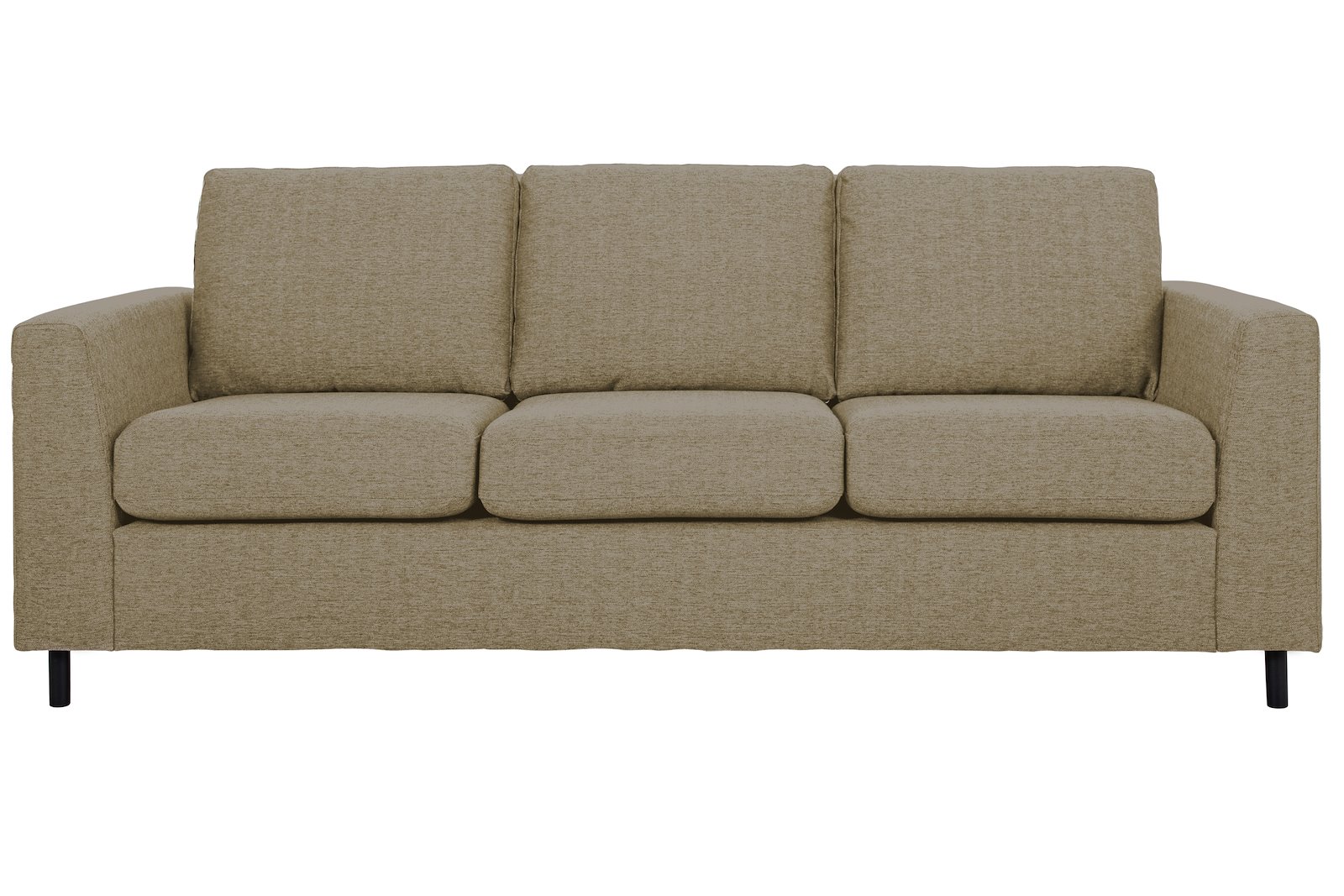 Oslo Plus 3-seter Tekstil Neve 16 Dark Beige med sorte ben