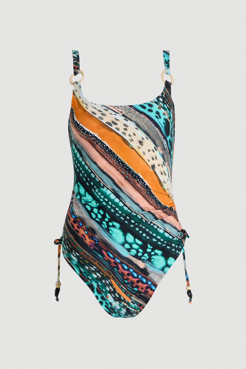 KarenMillen Maillot De Bain À Détails De Finitions Imprimé Animalier Linéaire