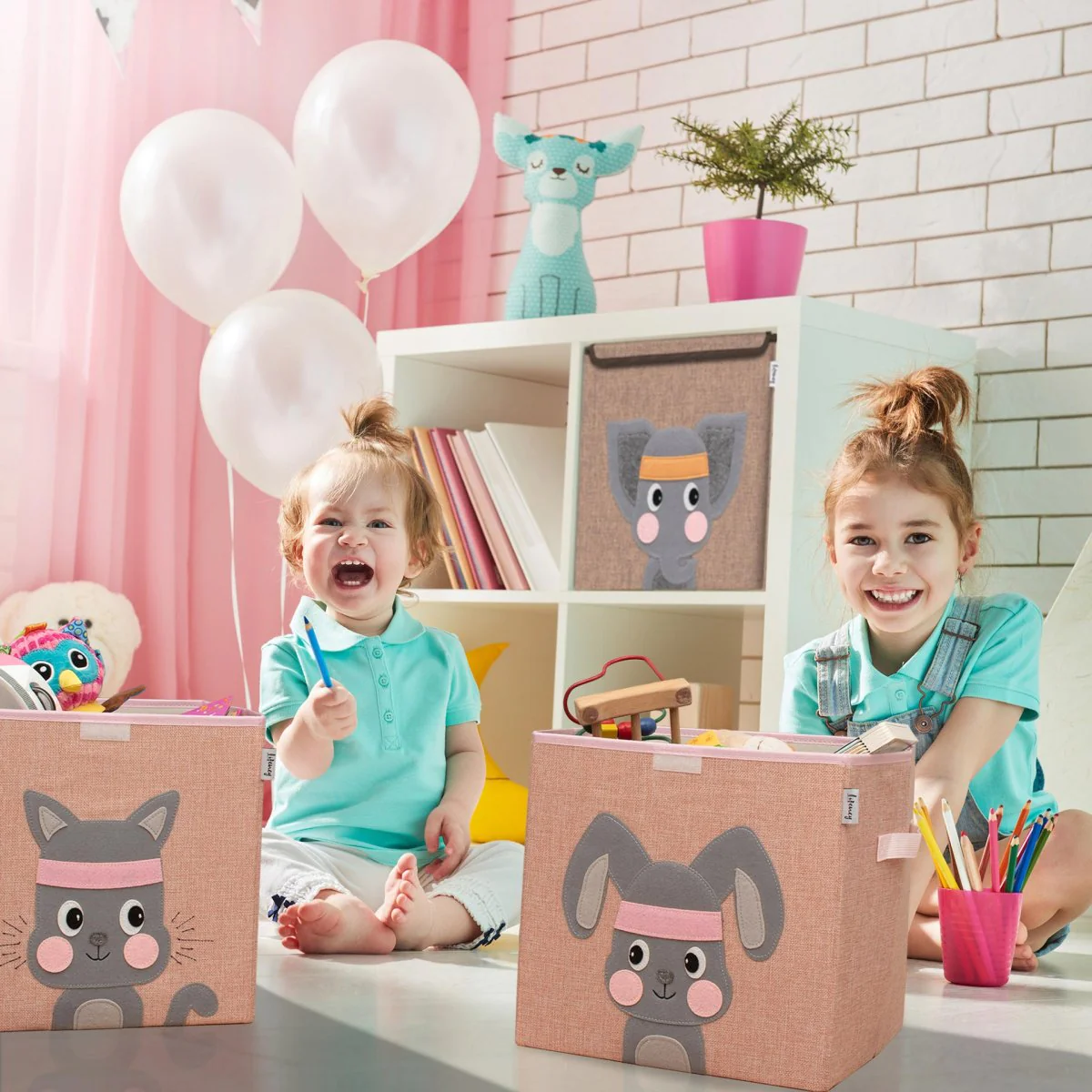 Boîte de rangement en tissu pour enfant 