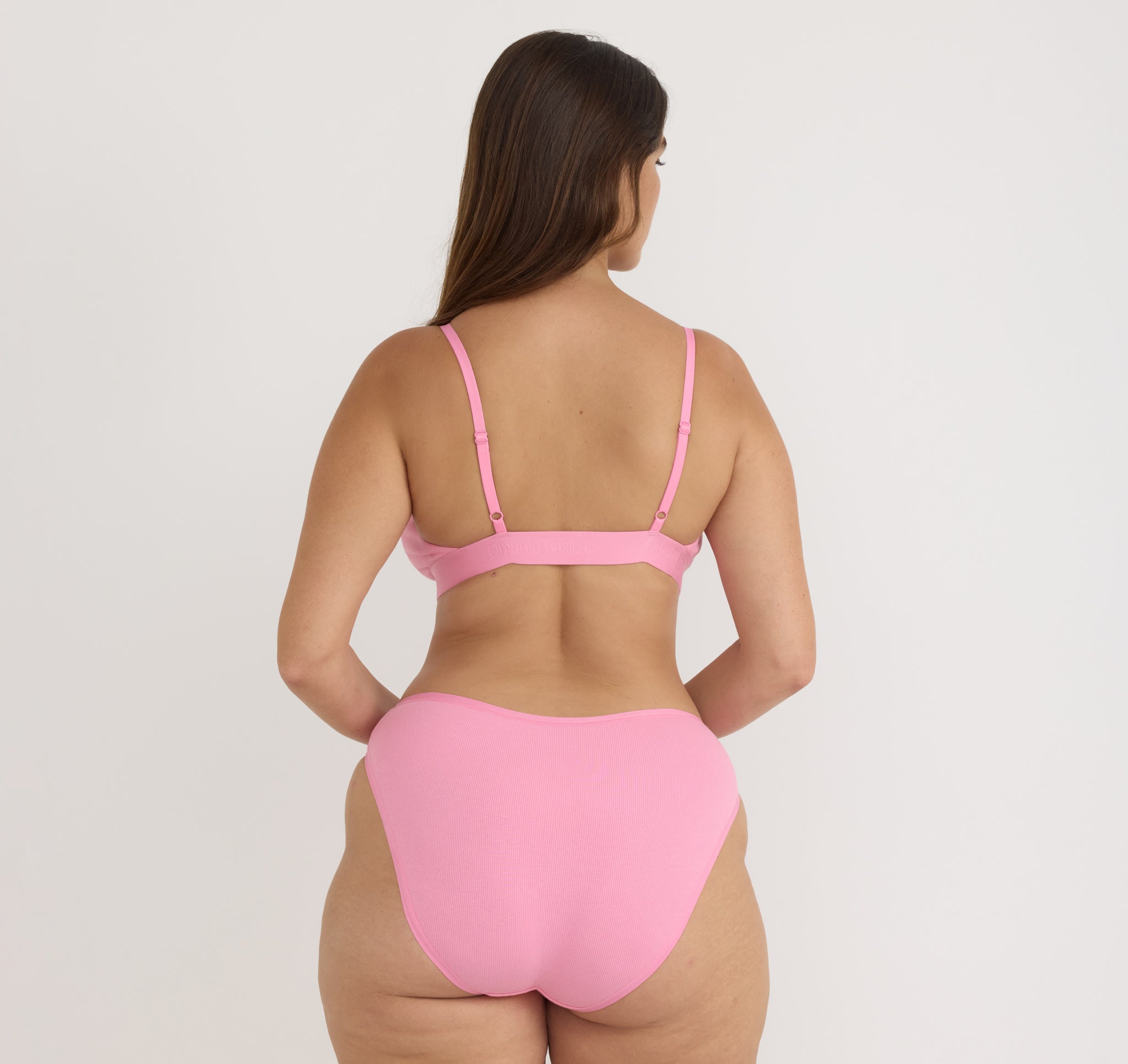 ORGANIC COTTON<br>Core Rib Open Back Scoop Bralette