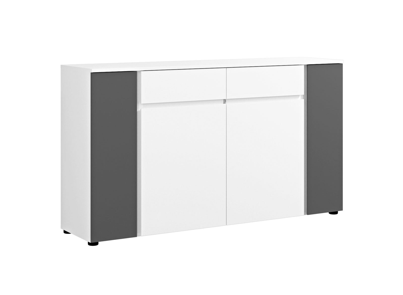 Kommode Kato Weiß/Anthrazit 150x84x37 cm