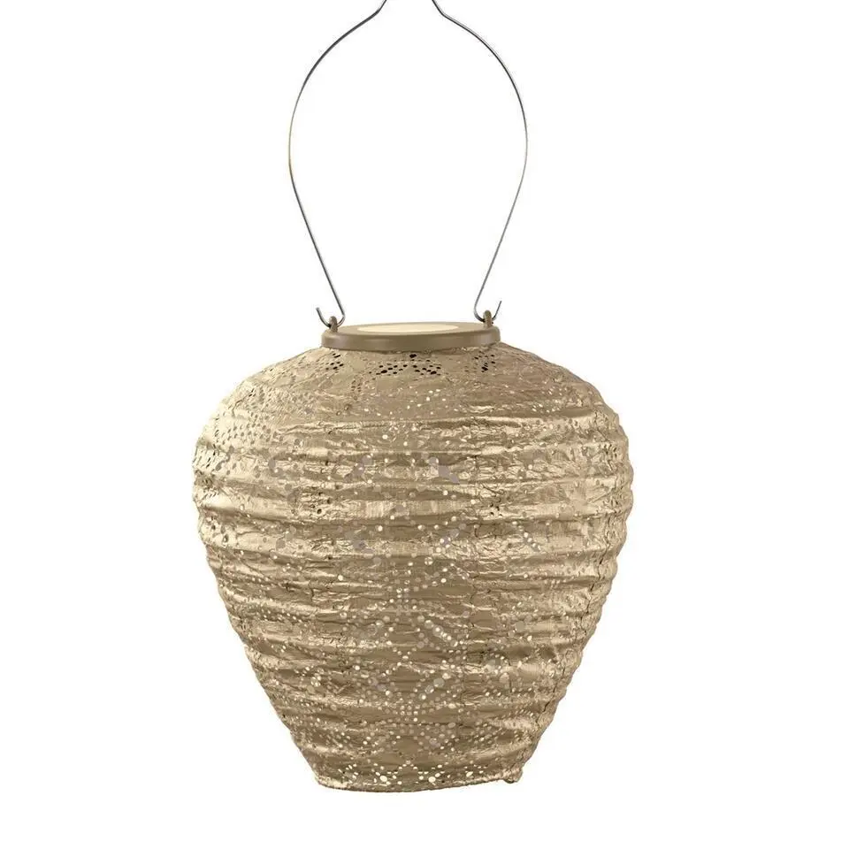 LUMIZ Solar Lampion Mandela Balloon - 20 cm - Goud