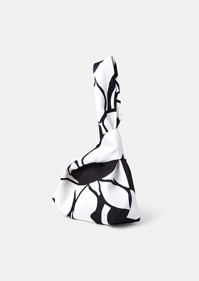 Sac Suzieécru imprimé à fleurs noires