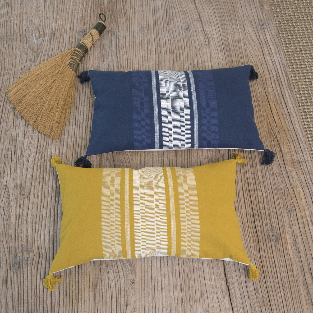 Febronie Housse de coussin Gracia moutarde - 50x30 cm