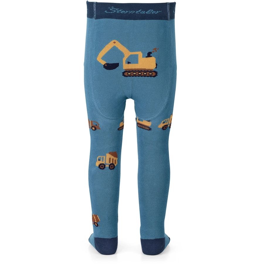 Sterntaler Krabbelstrumpfhose Bagger mittelblau