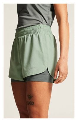 Short 2-en-1 Craft ADV Essence Vert Femme
