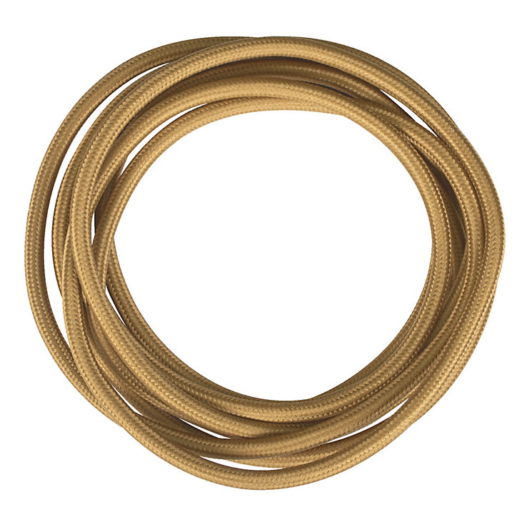 Cable en tissus torsadé Tibelec 3m marron