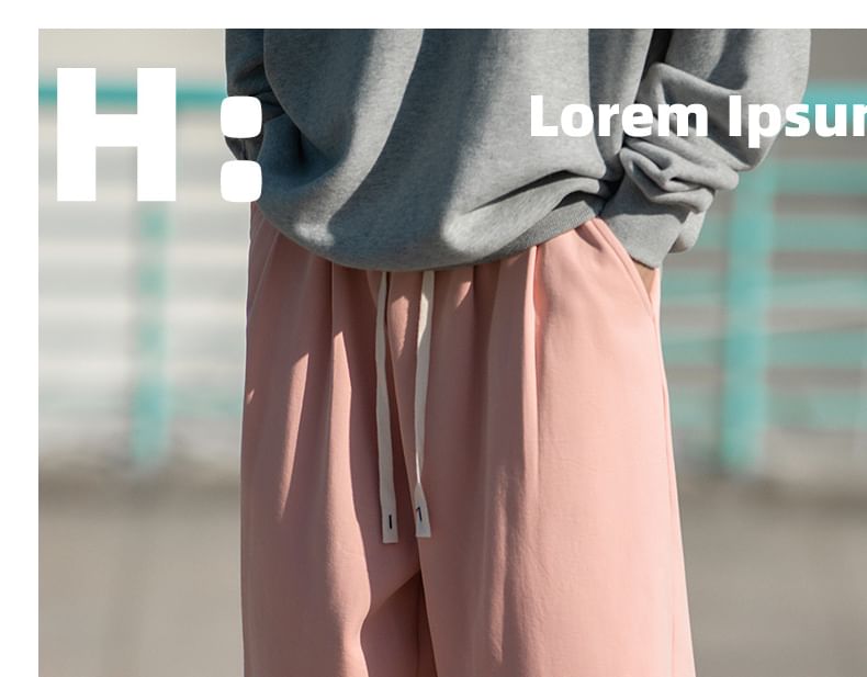 Really Point - Rechte broek met trekkoord in de taille en fleecevoering