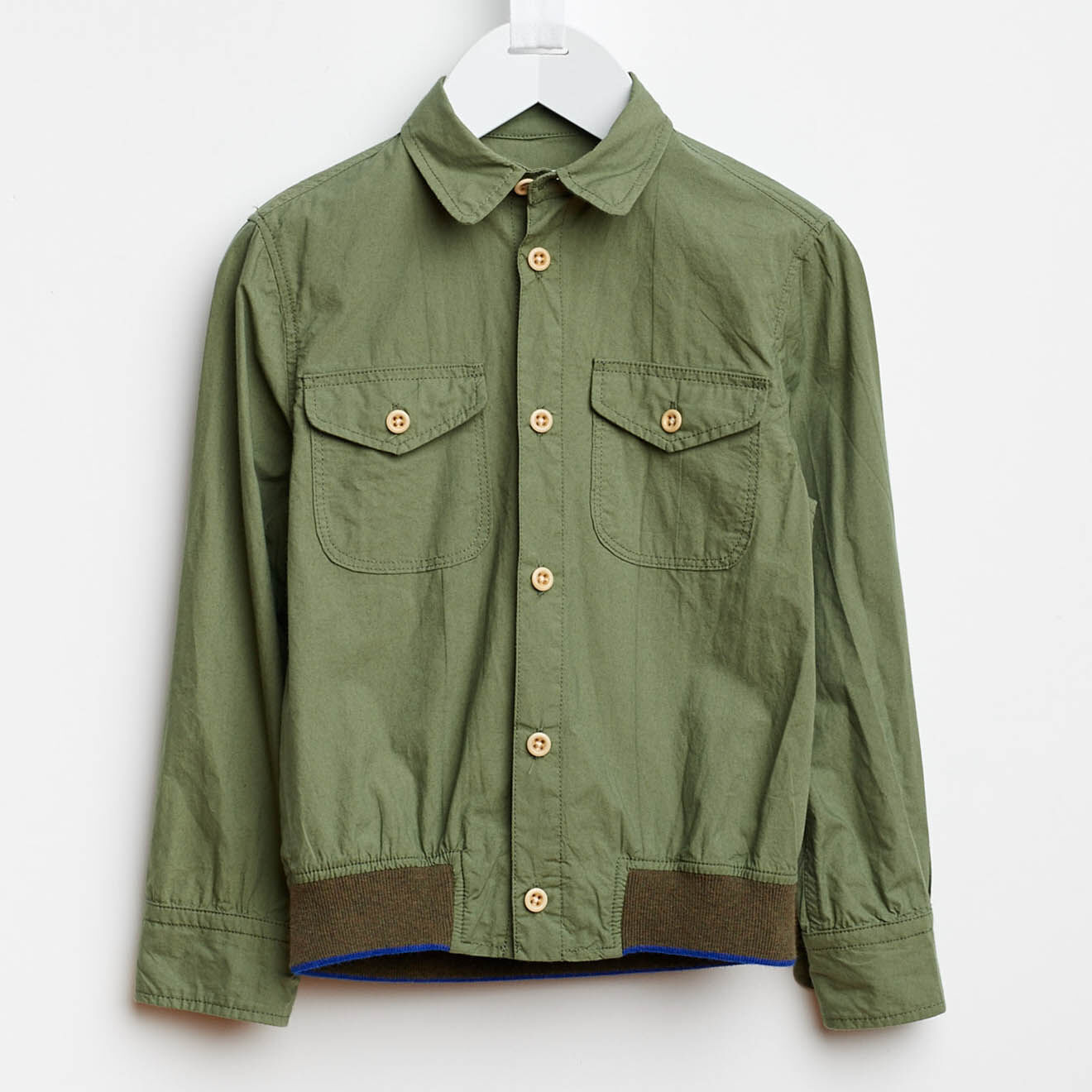 Bellerose Surchemise Lennox en Coton kaki