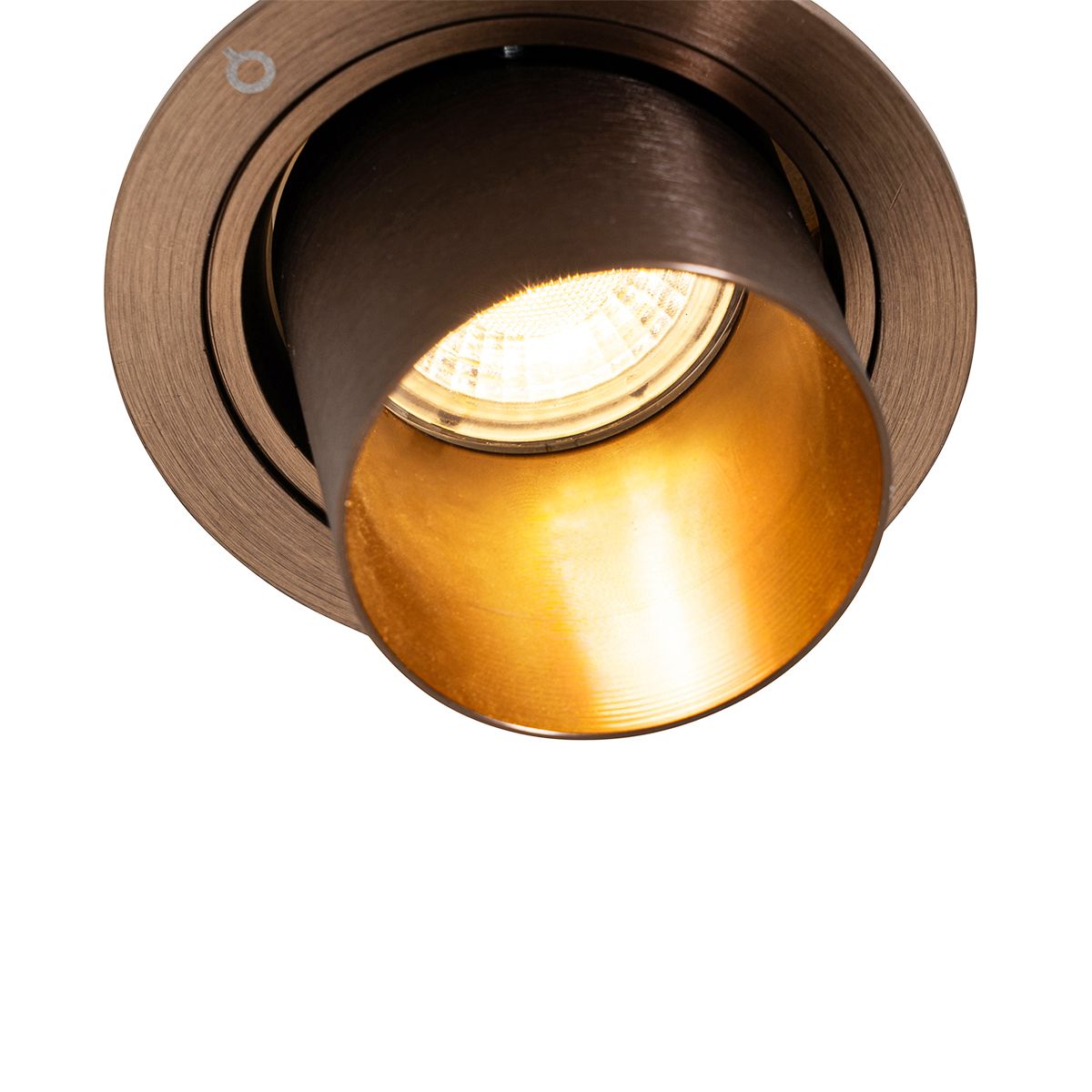 Smart inbouwspot donkerbrons rond kantelbaar incl. Wifi GU10 50mm - Installa