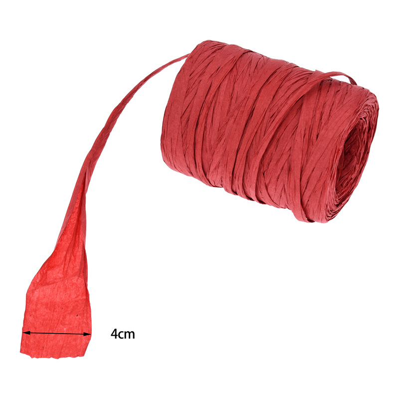 (100m) Raffia Bast Geschenkband DIY Bastel Deko Band - Grün