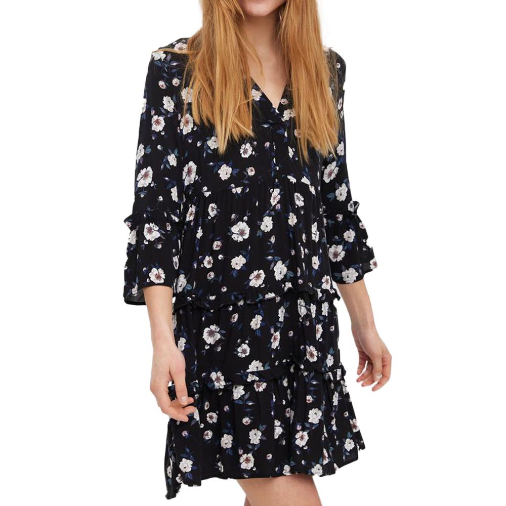 Vero Moda Robe Noir à fleurs Femme Vero Moda Easy