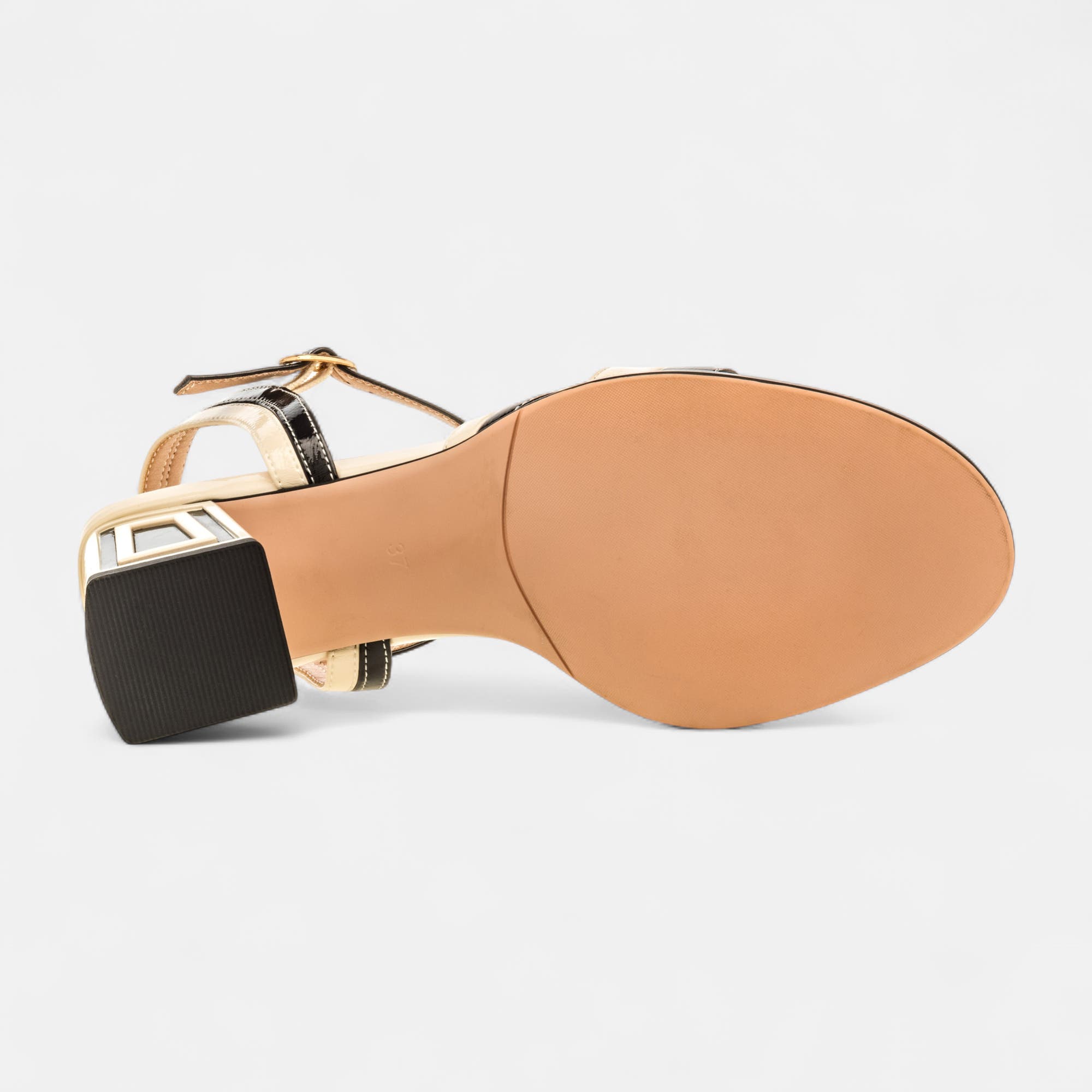 Nu-pieds à talon Femme beige