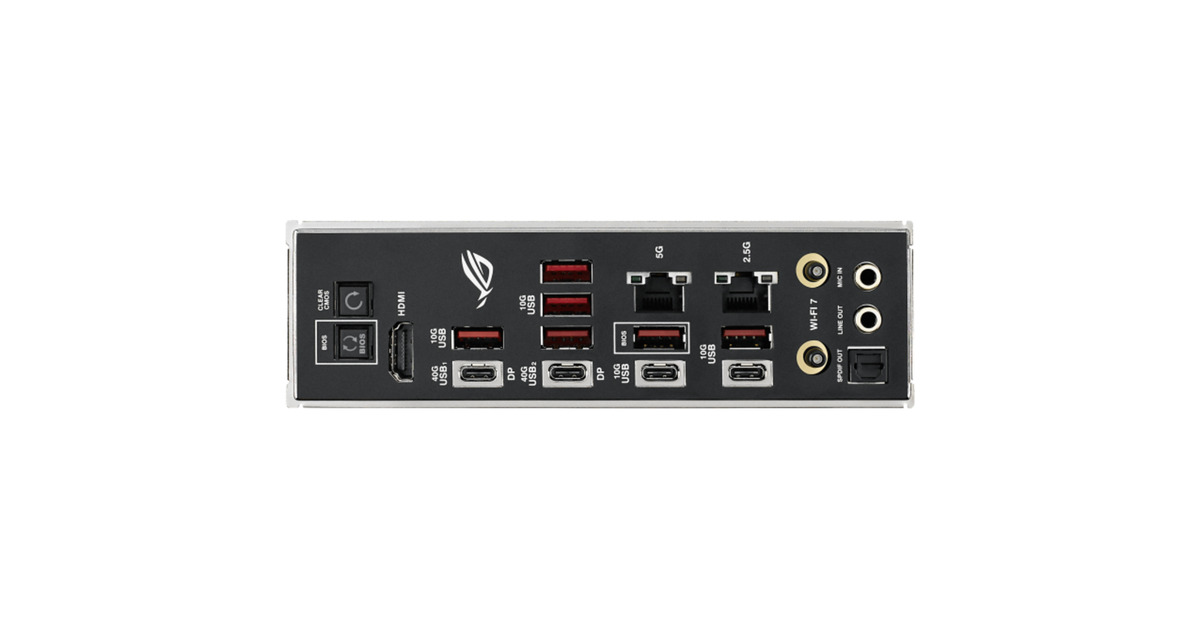 ASUSROG CROSSHAIR X870E HERO BTF socket AM5 moederbord  (5Gb-LAN, 2.5Gb-LAN, Wi-Fi 7, BT, Sound, ATX)