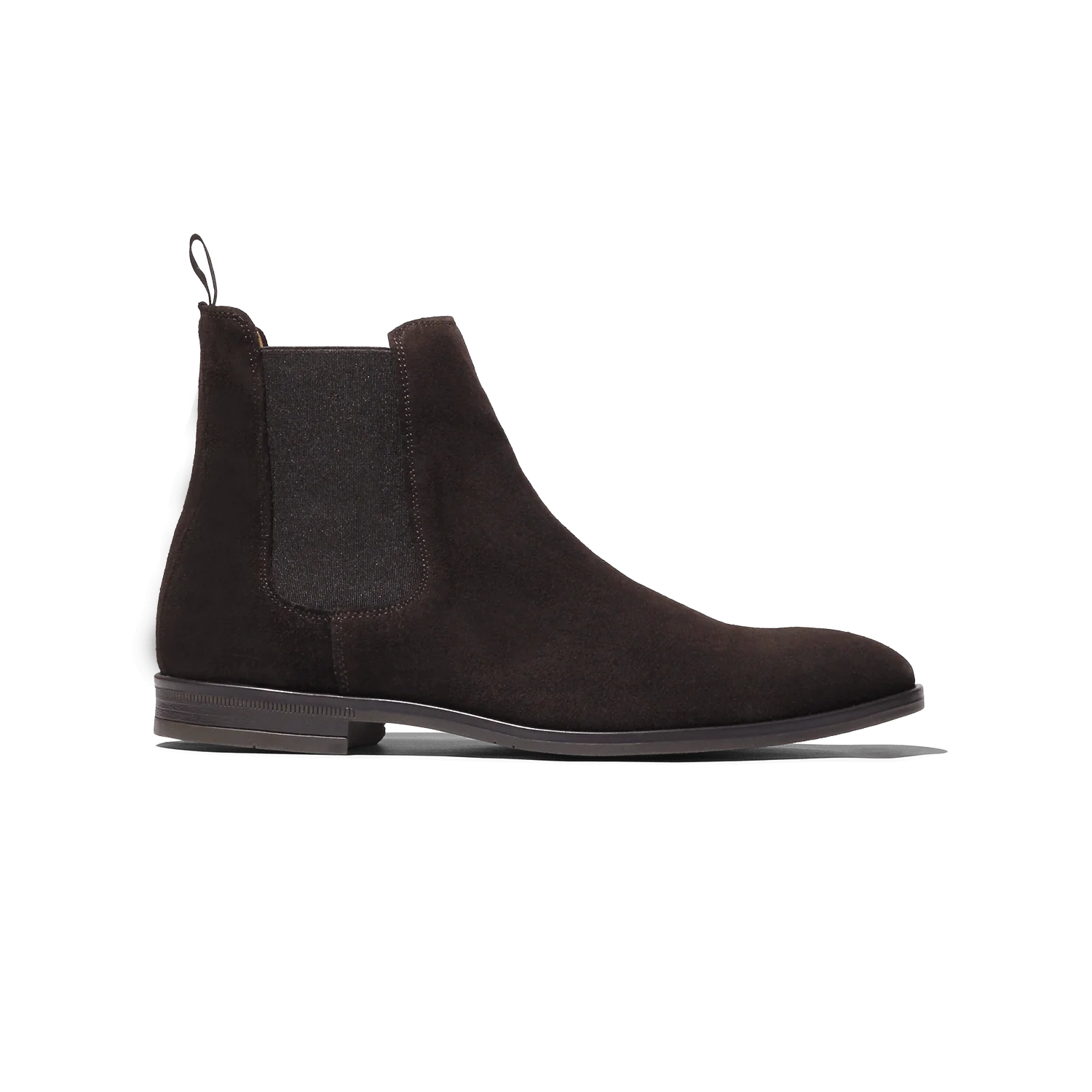 Berry-Chelsea boots en velours marron