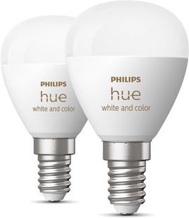 Philips Hue kogellamp - wit en gekleurd licht - 2-pack - E14