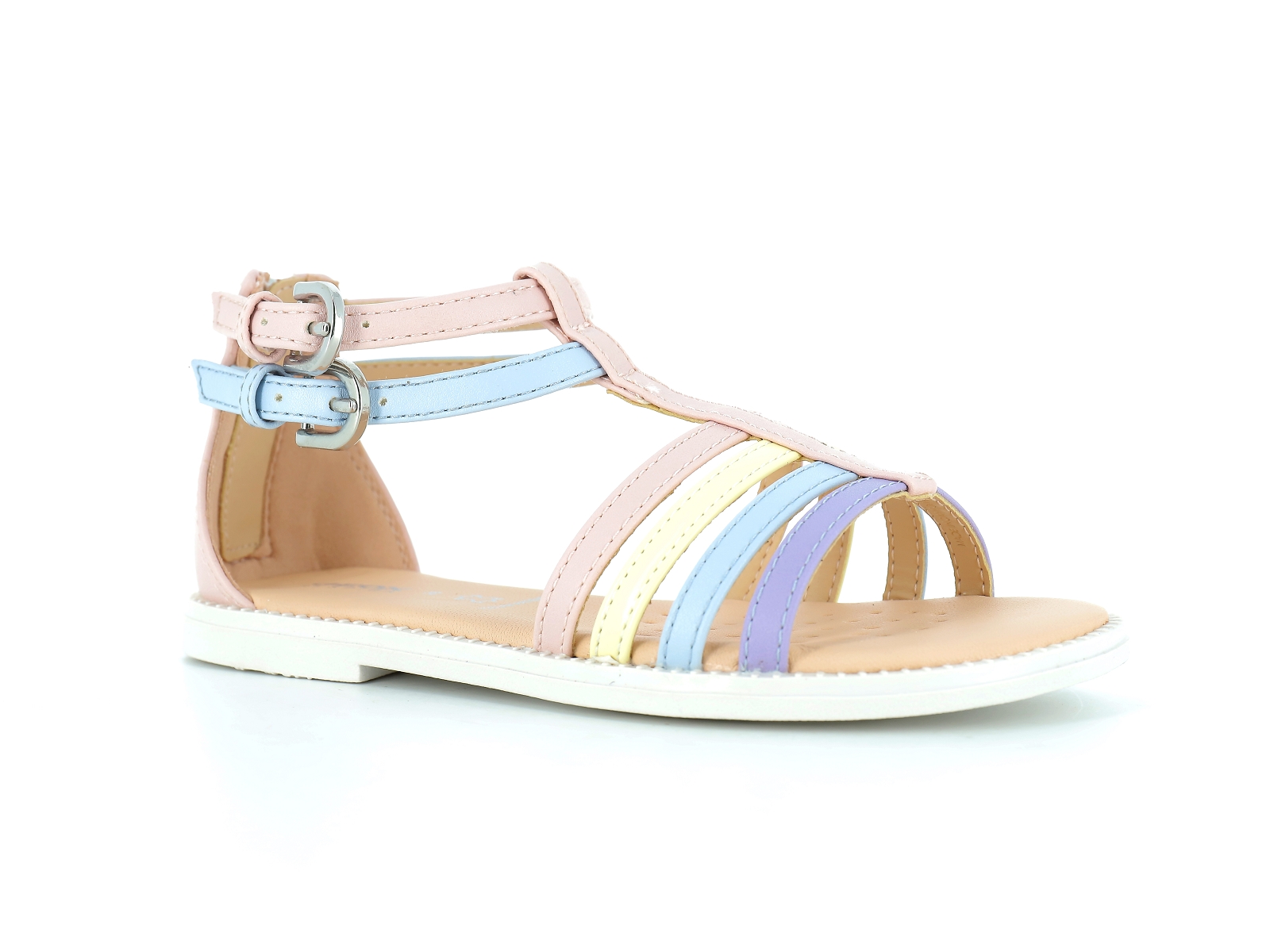 Geox-J KARLY GIRL J7235D Cuir Rose Pâle
