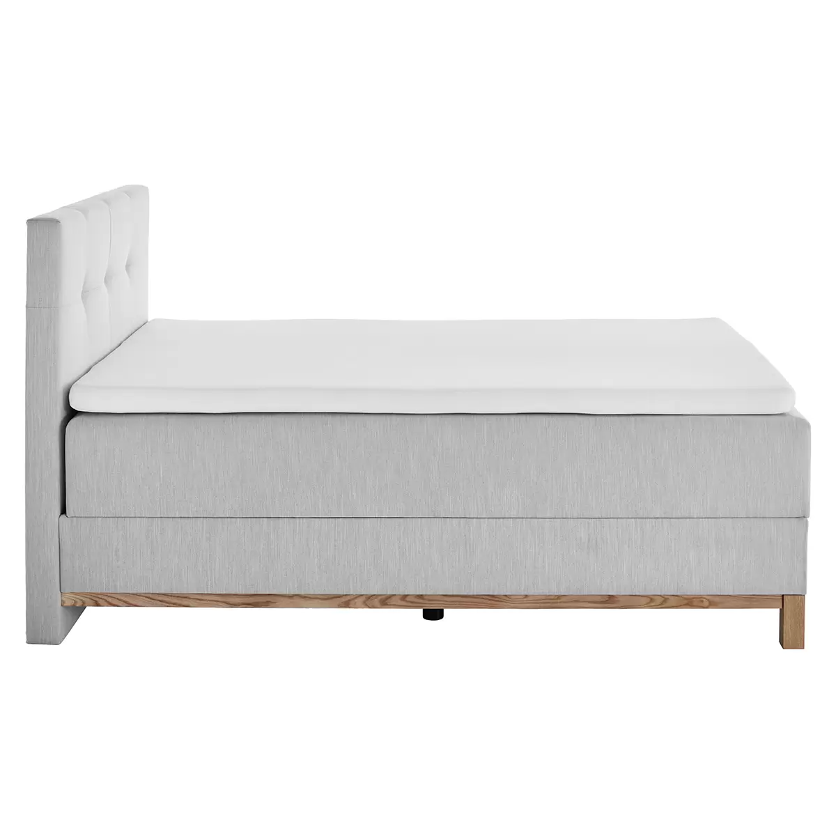 Boxspringbett CATANIA 140x200 Hellgrau