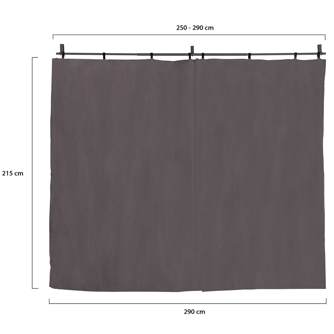 Pratik Garden Rideau Universel pour Pergola Izifix 3M gris - 290x215 cm