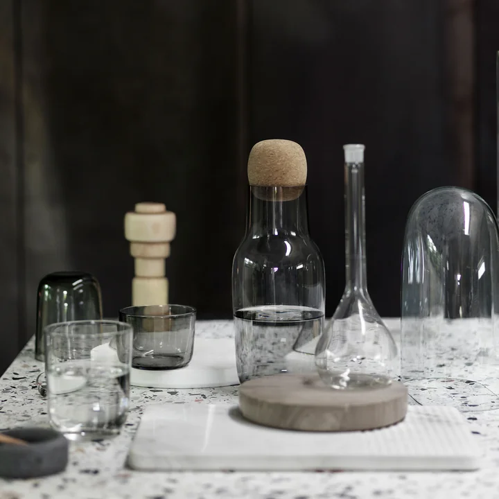 Muuto - Corky Trinkglas (4er-Set), low, grau