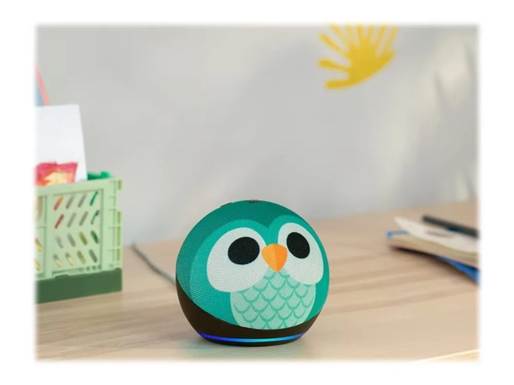 Amazon Echo Dot (5th Generation) Kids - Smart højttaler - Bluetooth, Wi-Fi - App-kontrolleret - ugle