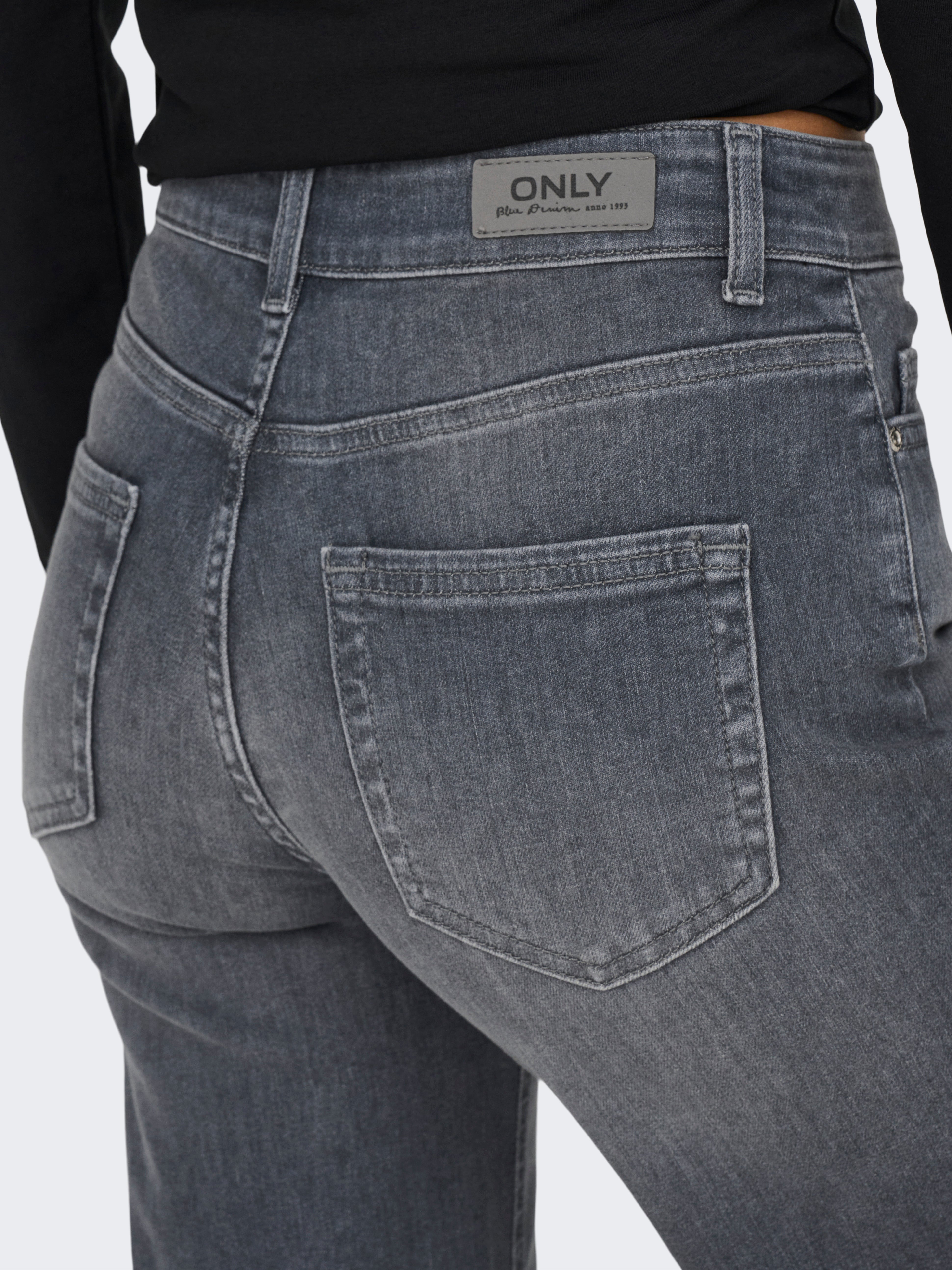 ONLBLUSH Mittlere Taille Gerade geschnitten Jeans Medium Grey Denim
