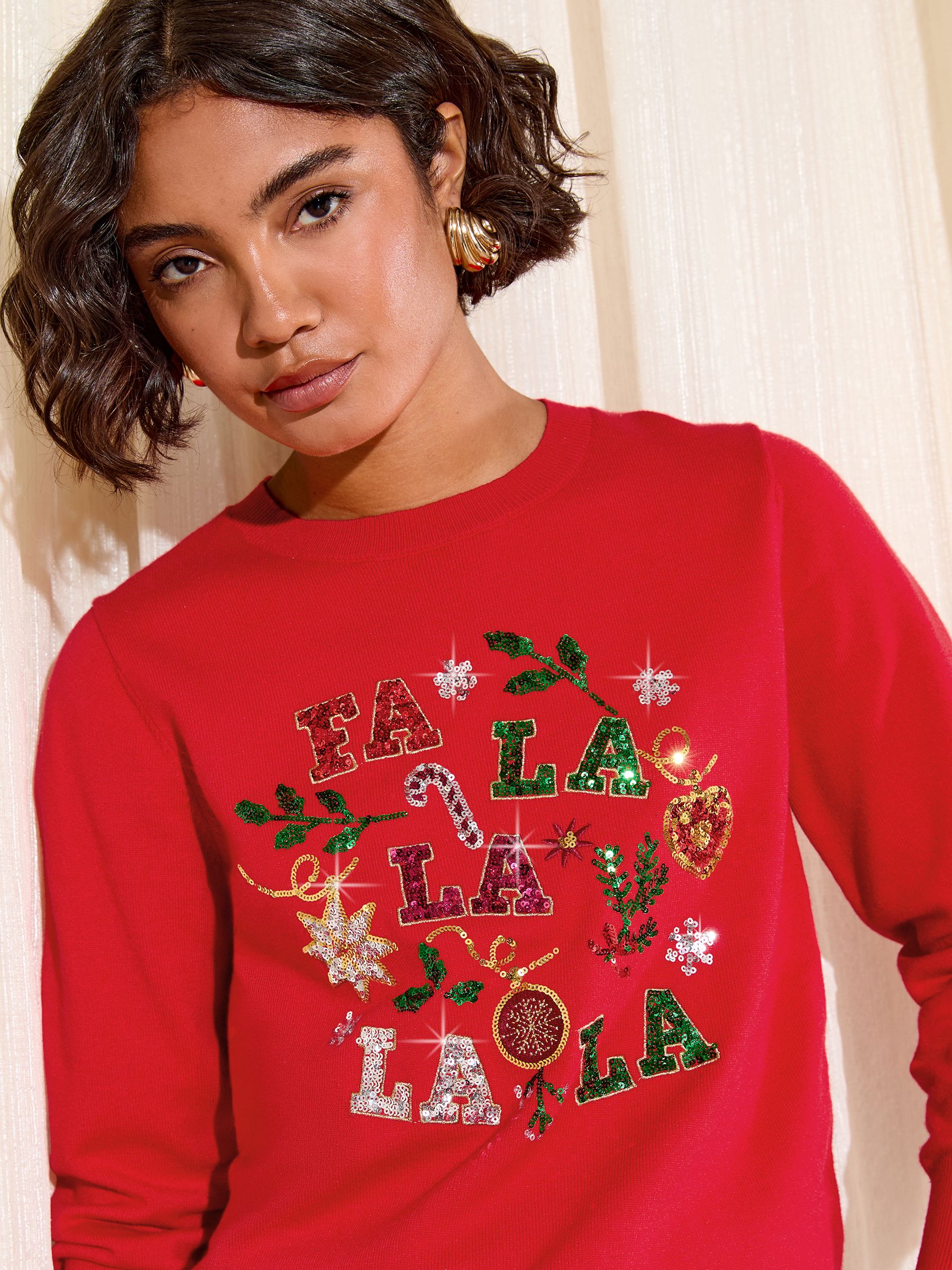 Rood Fa La La - Friends Like These kersttrui