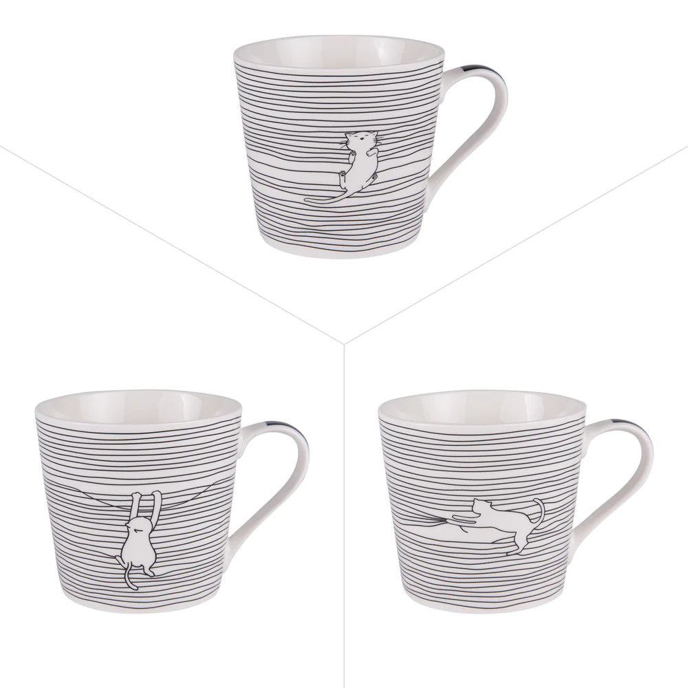 Mug Filo cats 40 cl (lot de 3) Trend'up