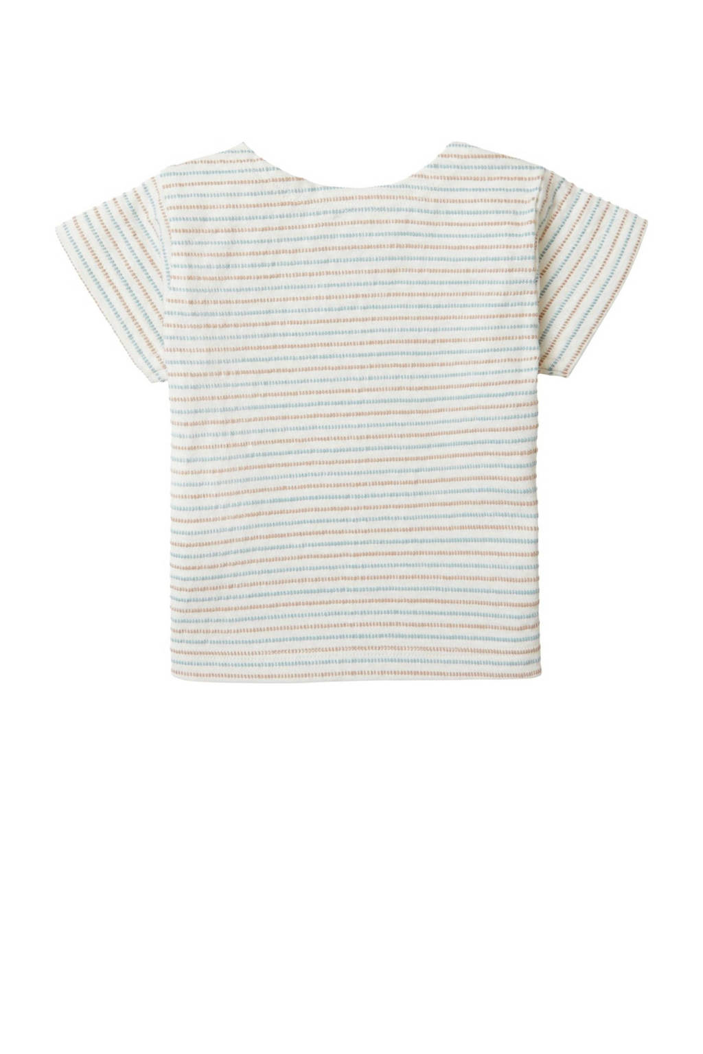 Noppies baby gestreept T-shirt offwhite/blauw/beige
