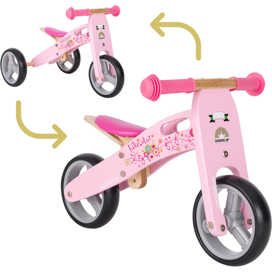 Bikestar Laufrad 7 Zoll Holz pink