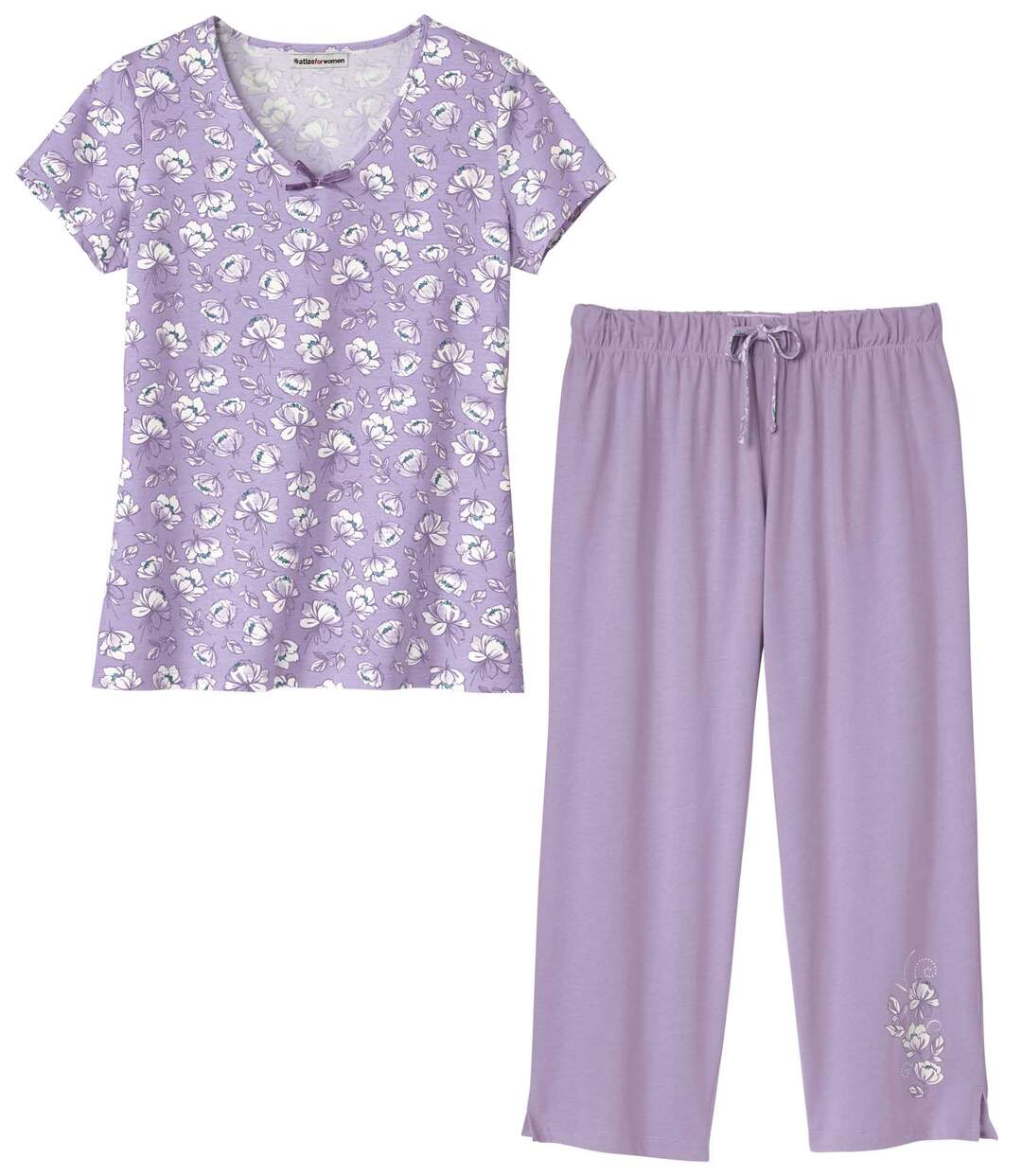 Pyjama d’Été Imprimé Fleuri