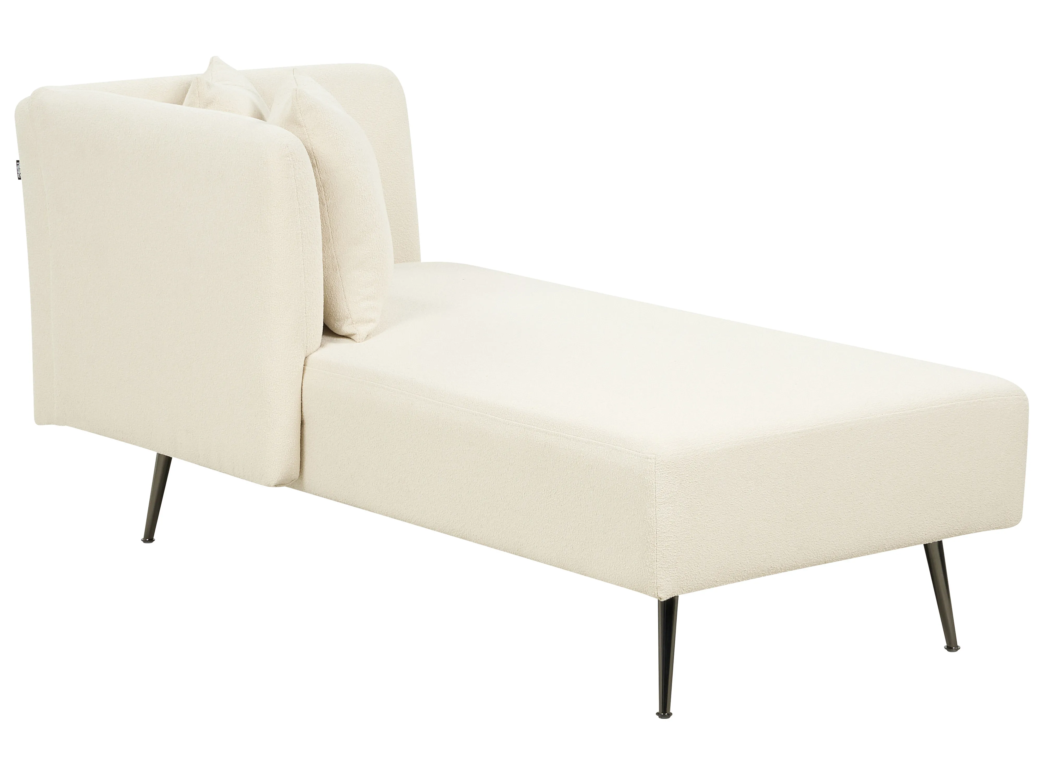 Rechtszijdige chaise longue RIOM Bouclé Gebroken wit