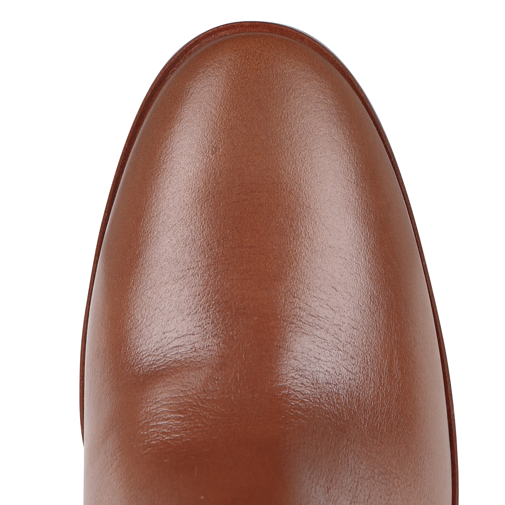 Bottes à talon en cuir | Marron