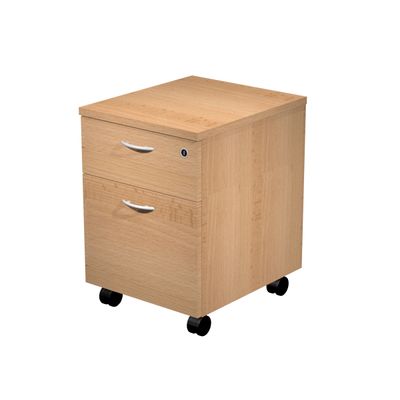 Caisson mobile Trend - L43xP52xH59,5 cm - 2 tiroirs dont 1 DS - imitation hêtre