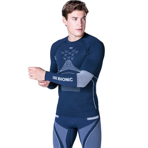 T-shirt thermique X-BIONIC ENERGY ACCUMULATOR 4.0 SHIRT LG SL M MARINE/OPTICAL WHITE