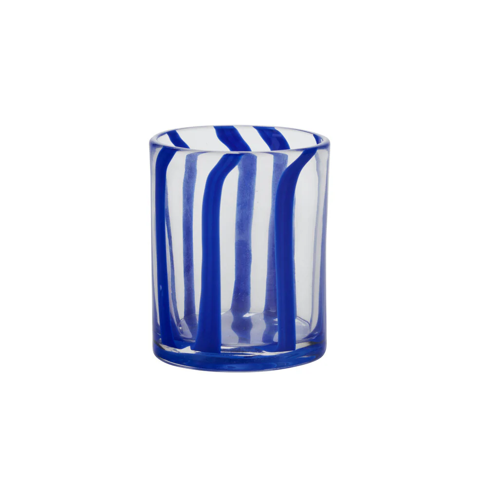 Bahne Interior  Tumbler glas med striber - blå
