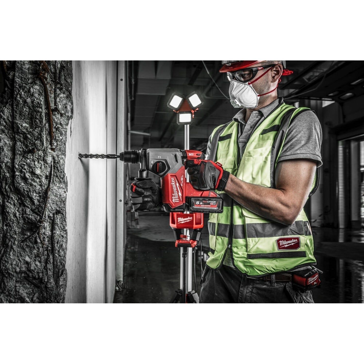 Milwaukee M18 FUEL™ FHX-0X Accu combihamer SDS-Plus 2,5J   snelwisselboorkop 18V Basic Body in HD-Box - 4933478888