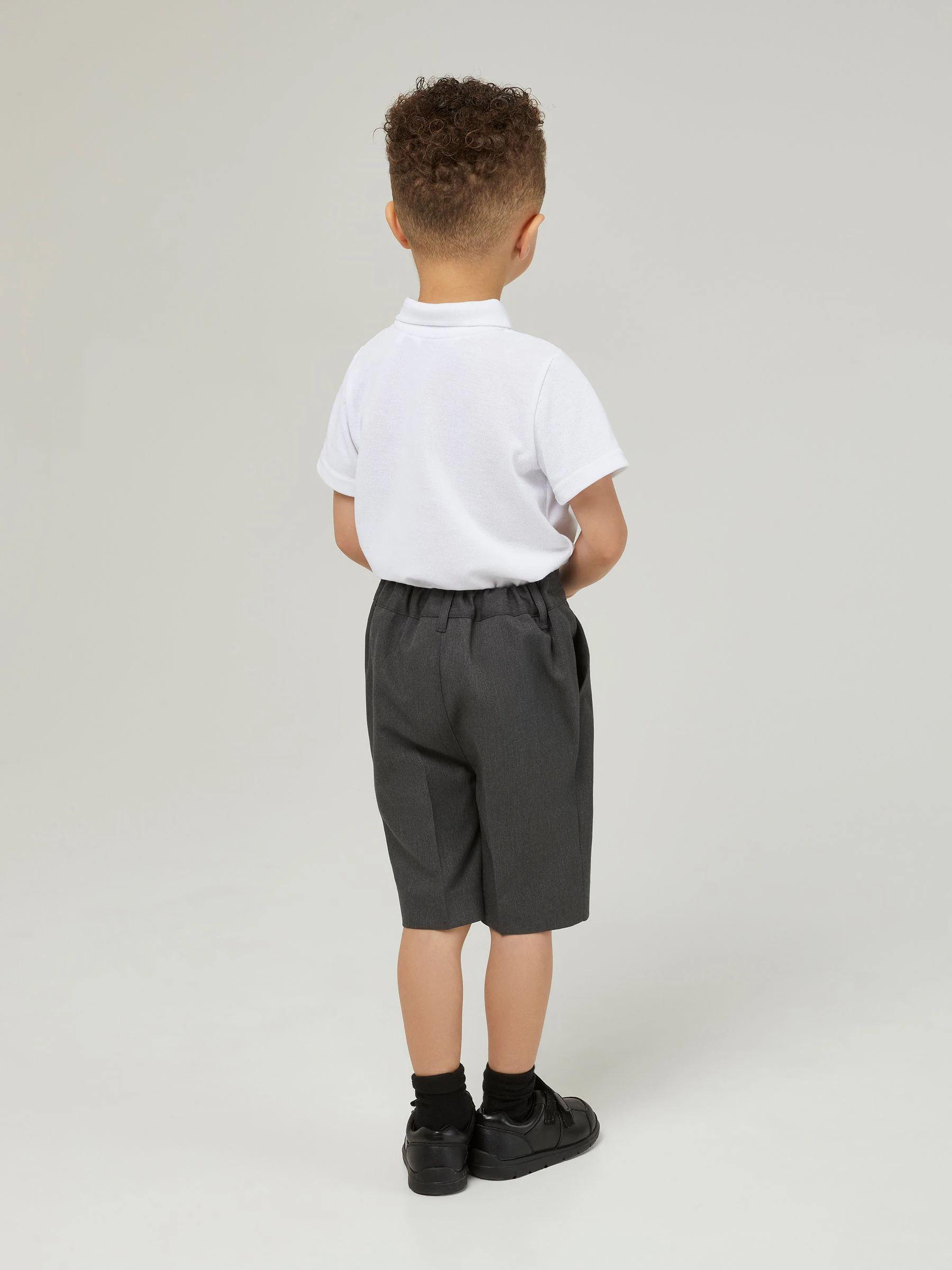 Trutex Junior Boys Slim Leg Grey 2 Pack School Shorts