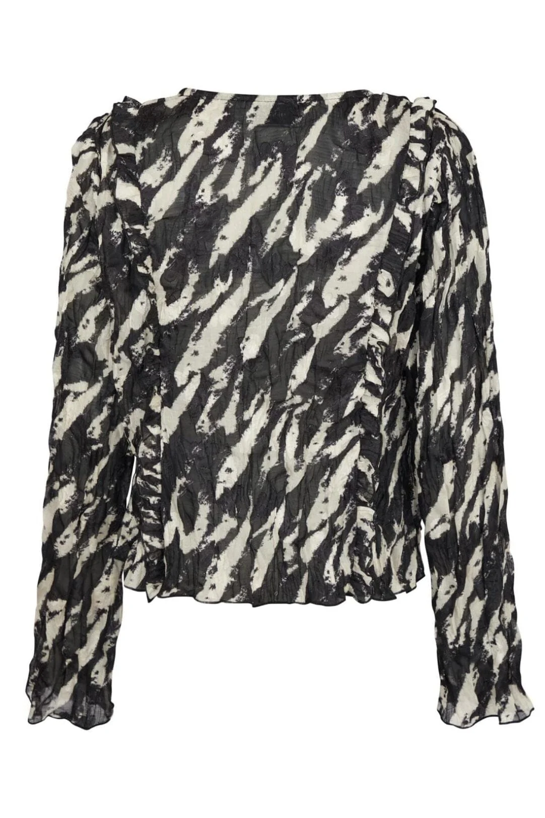 Neo Noir Indy Distressed Zebra Blouse