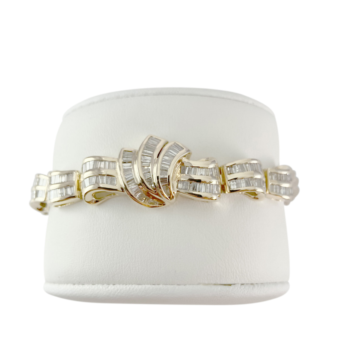 Bracelet d'occasion or 585 jaune diamants