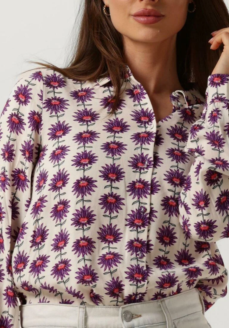 POM AMSTERDAM ecru pom amsterdam blouse mila flower ecru blouse