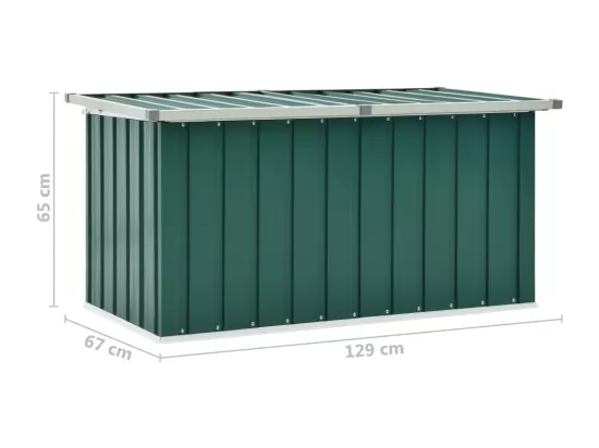 Boîte de rangement de jardin Vert 129x67x65 cm