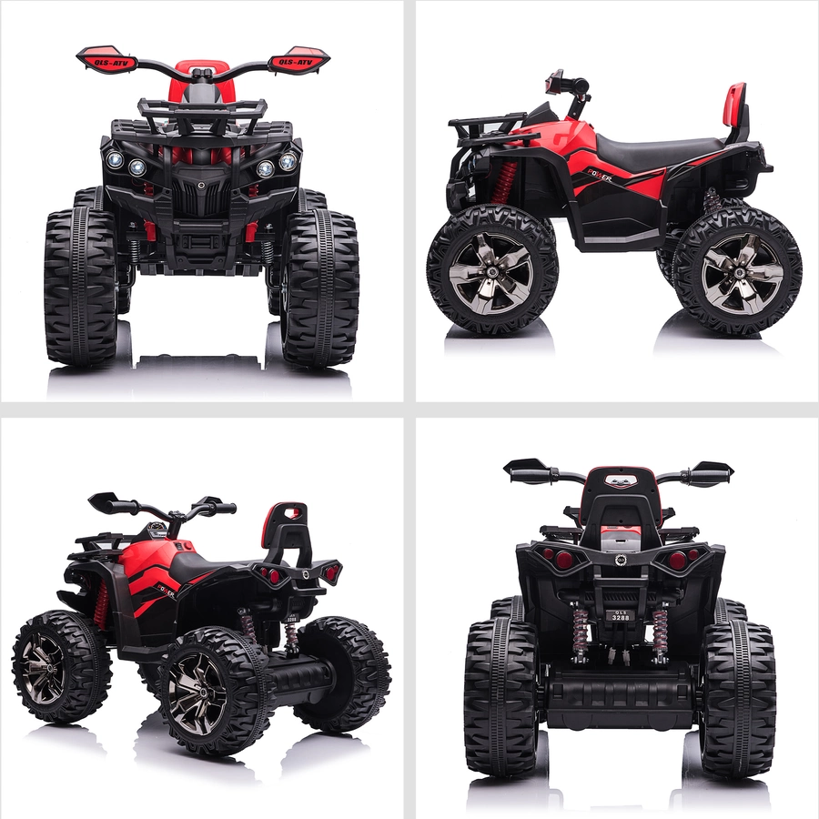 HOMCOM Elekto-Quad mit MP3-Musikplayer rot