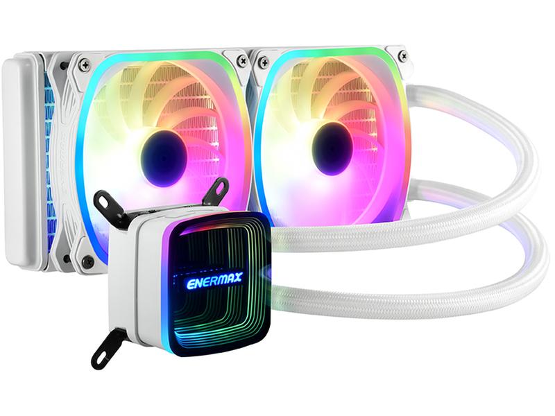 Enermax Wasserkühlung AquaFusion ADV 240 Weiss Adressierbarer RGB-Flüssigkeitskühler für Intel und AMD CPUs
