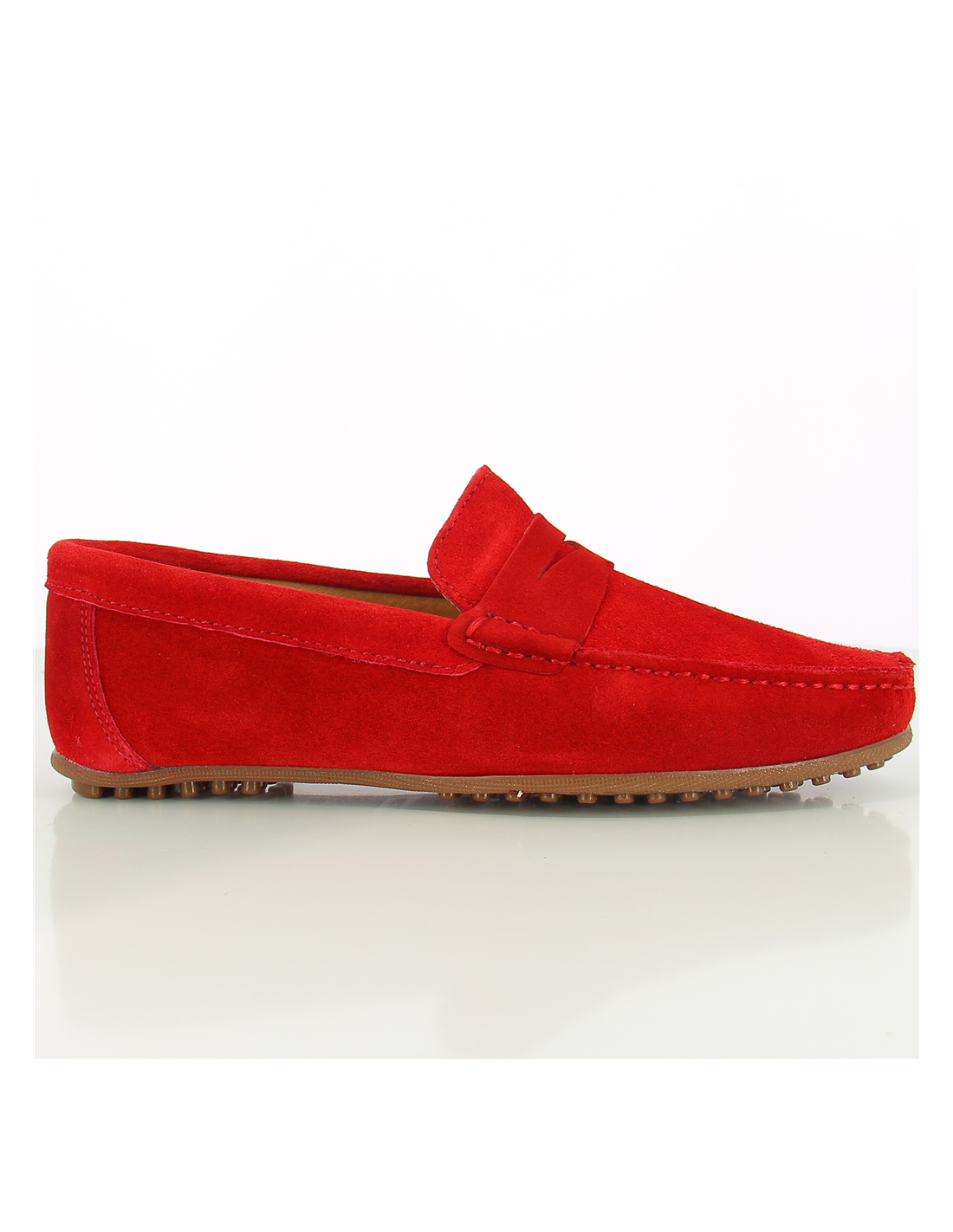 hylton mocassin homme 80743-06 daim rouge