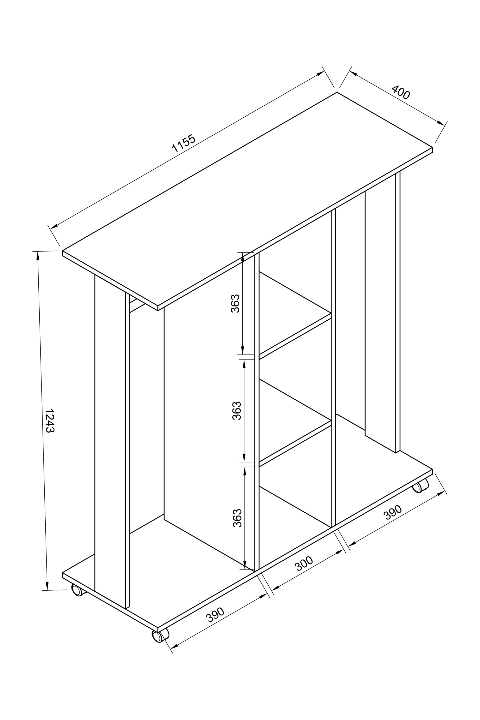 VCM Offener Kleiderschrank begehbarer Mobiler Kleiderregal Schrank Rollen Ralosa