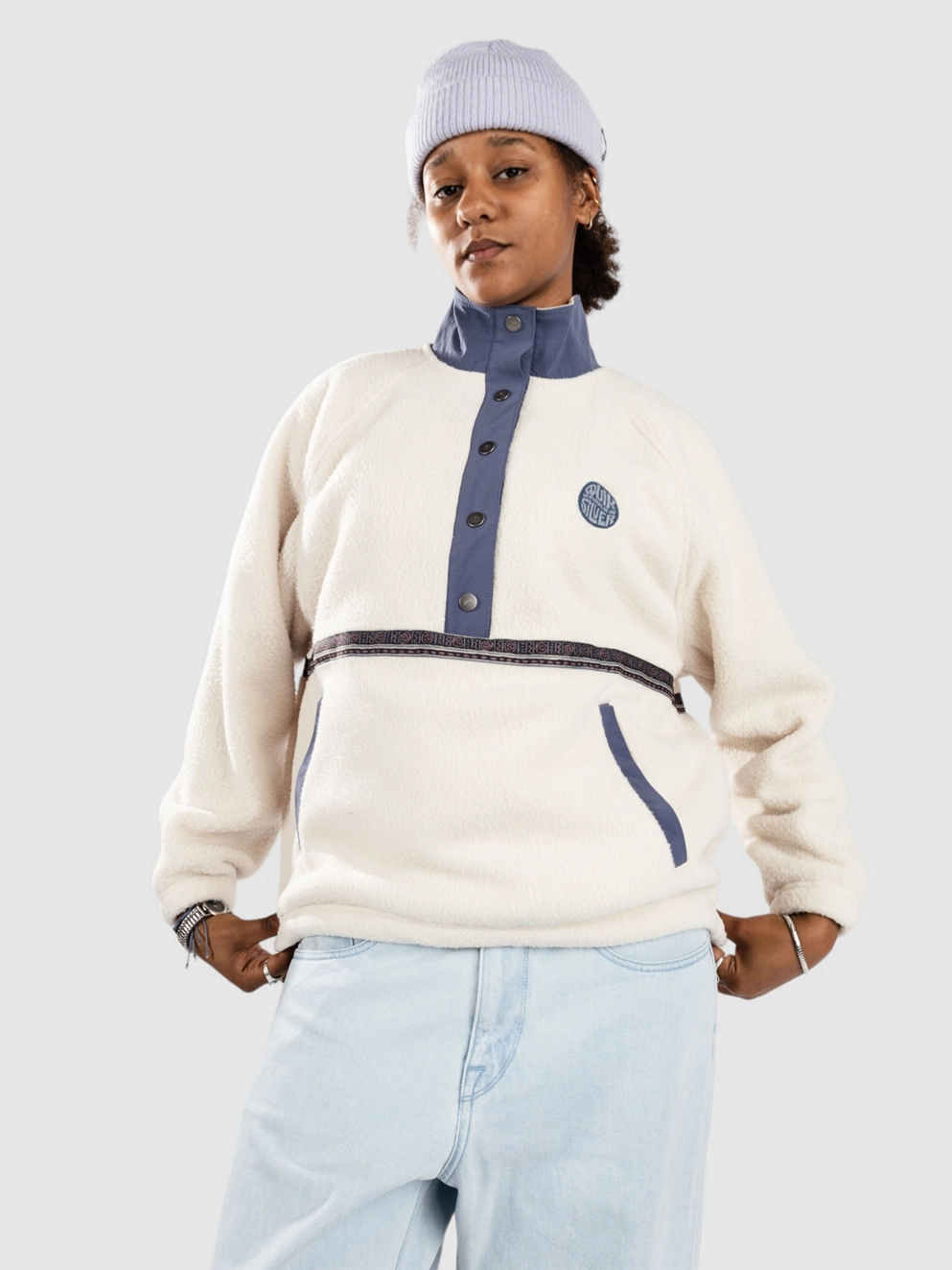 Quiksilver Uni Half Zip Polar Fleece Jacket birch